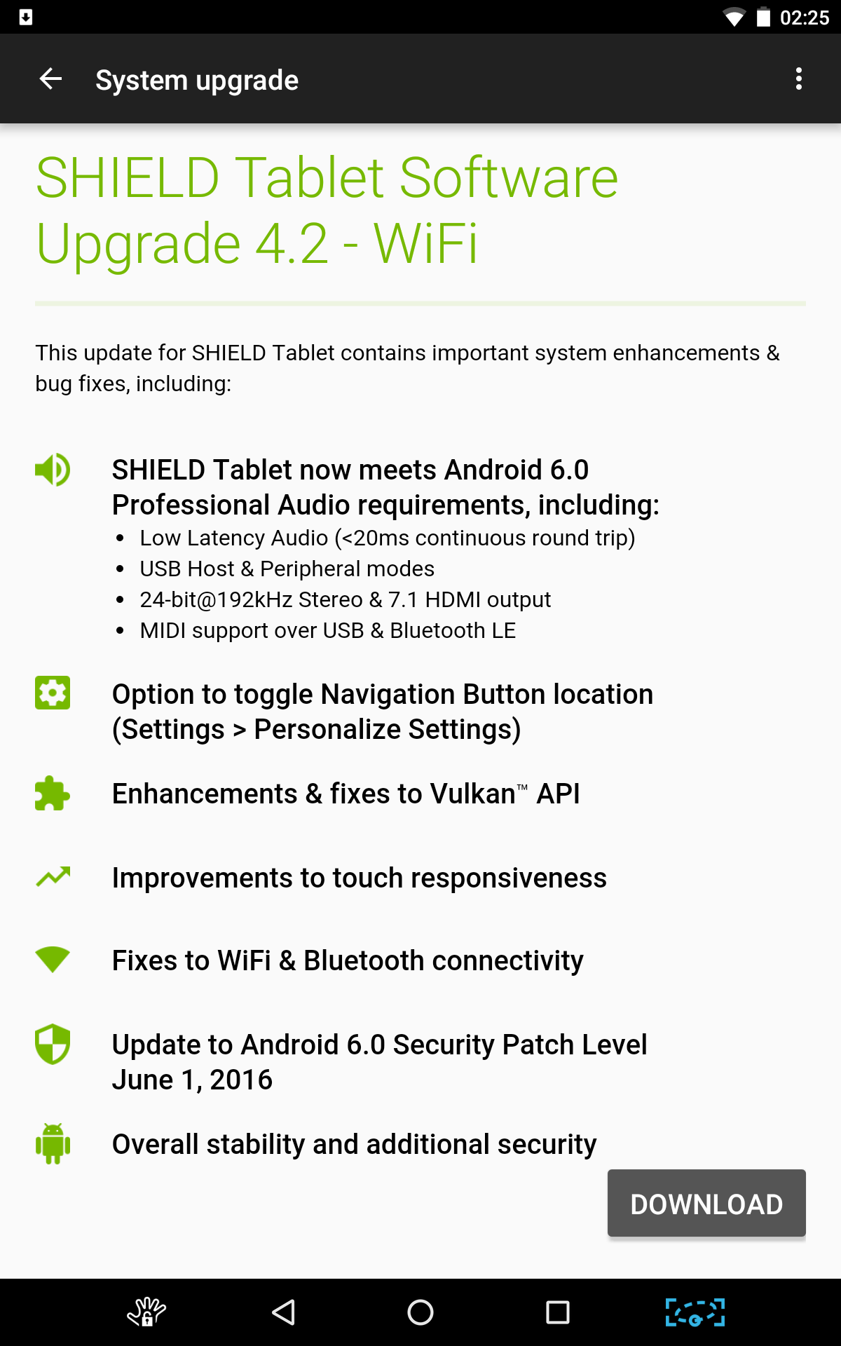 NVIDIA Shield Tablet update v4.2