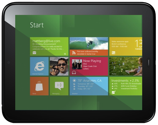 Windows 8 - HP Touchpad