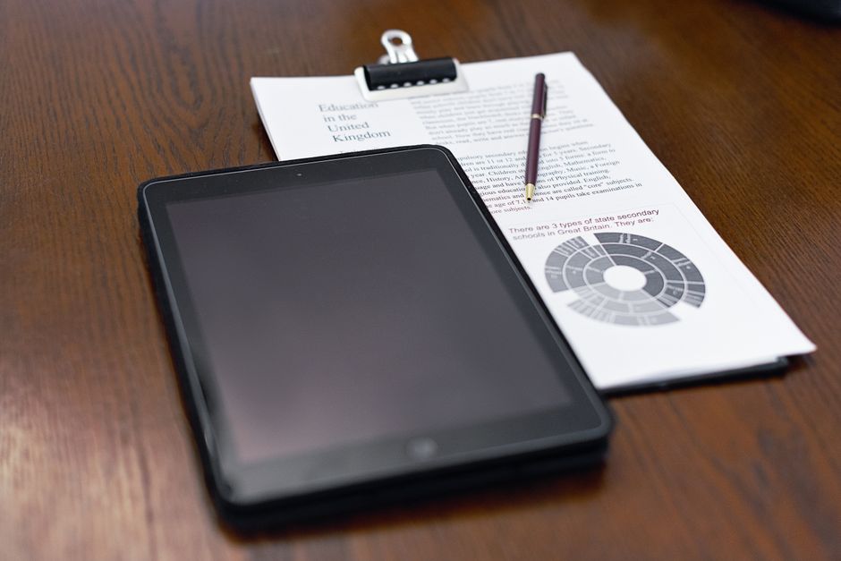 Werken in documenten op een iPad met toetsenbord